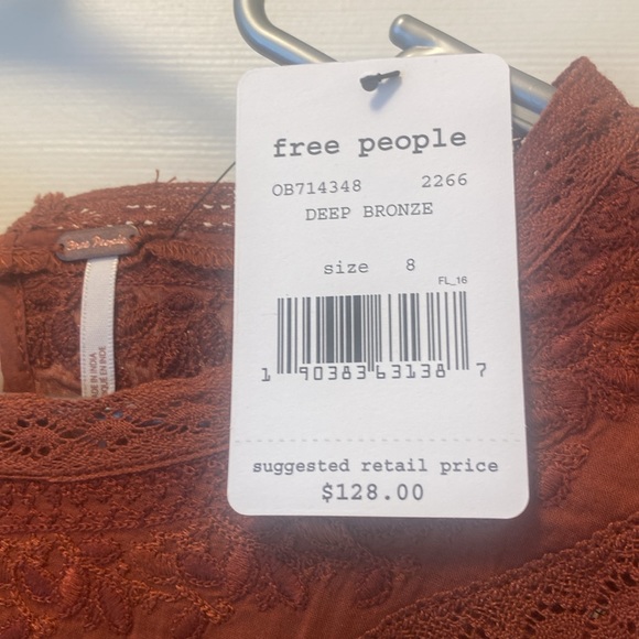 NWT Free People size 8 dress. Color deep bronze. - Picture 2 of 7